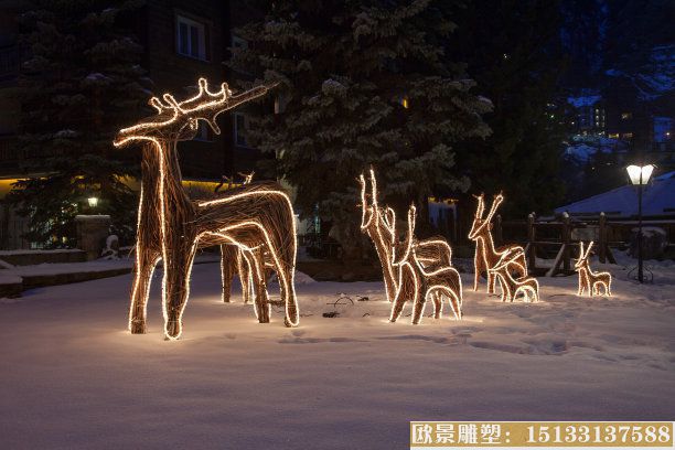 灯光雕塑鹿